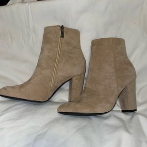 Beige Ankle Boots, Size 6.5